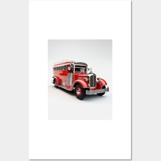 Art Deco Fire Truck Posters and Art